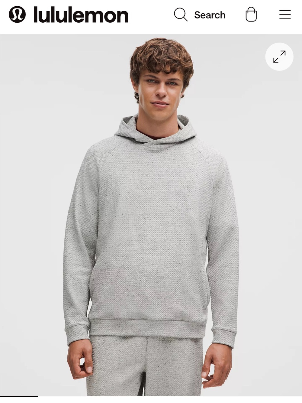 lululemon athletica Men's Light Gray Hooded Pullover